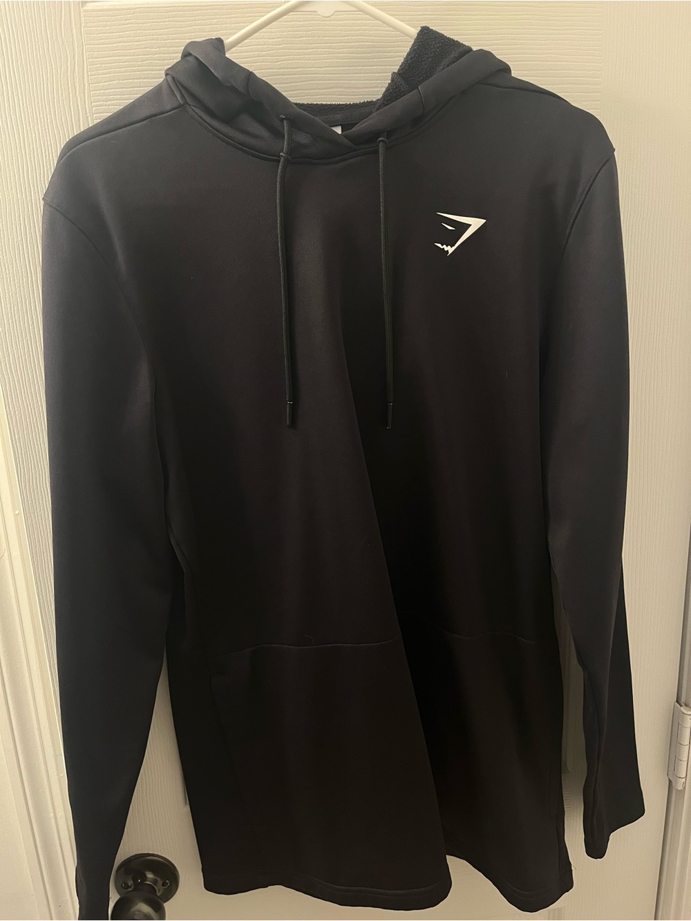 Gymshark Arrival Pullover Hoodie Black Slim Fit Mens Small